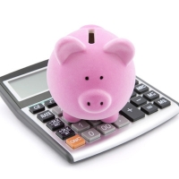 piggy bank and calcuator